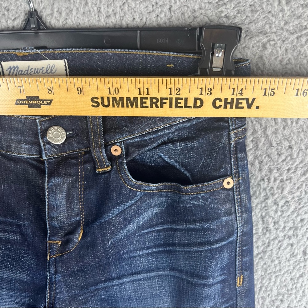 Madewell Women’s Skinny Skinny Dark Wash Mid-Rise Cuffed Jeans Size 25 - Picture 2 of 14